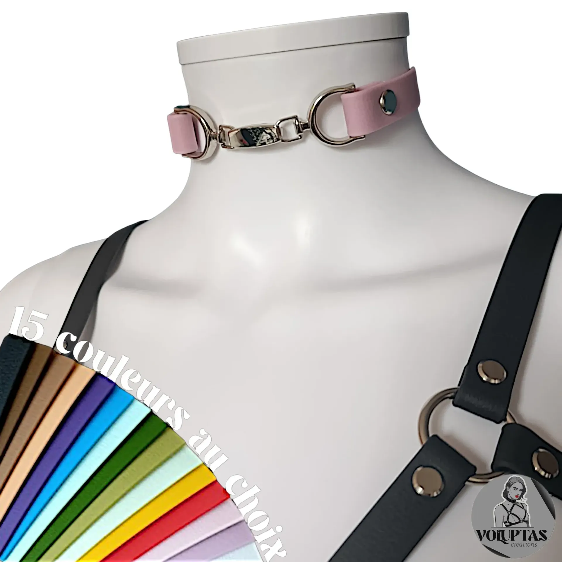 Collier ADORA en cuir vegan — Sur mesure & 100% personnalisable