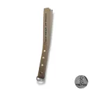 Slapper FERULA avec 5 bandes de cuir vegan marron foncé — Texte en option personnalisable (+couleur au choix)