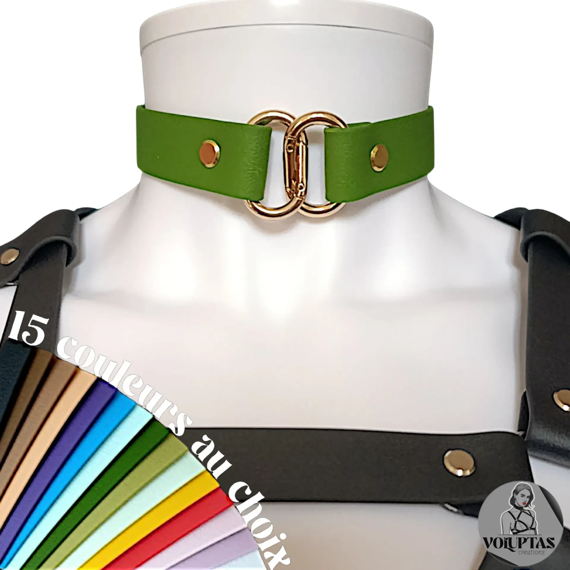 Collier NEXA en cuir vegan — Sur mesure & 100% personnalisable