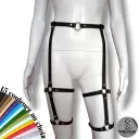 Jarretières BDSM MIRAVA — 2 étages : cuisses & genoux