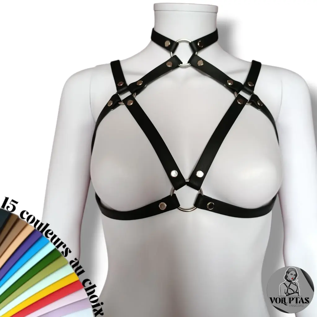 Harnais BDSM SIRENA — Pour les seins + collier