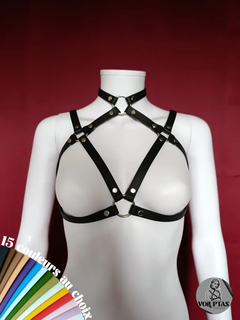 Harnais BDSM SIRENA — Pour les seins + collier