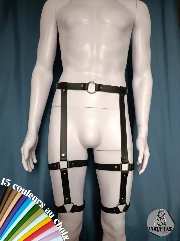 Jarretières BDSM MIRAVO — 2 étages : cuisses & genoux