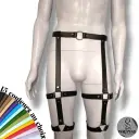 Jarretières BDSM MIRAVO — 2 étages : cuisses & genoux