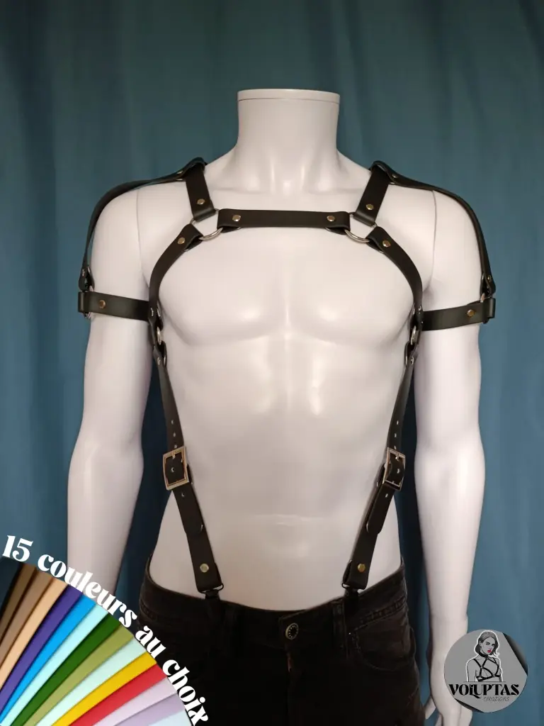 Harnais BDSM AUCTARO —  Accroche pantalon + biceps