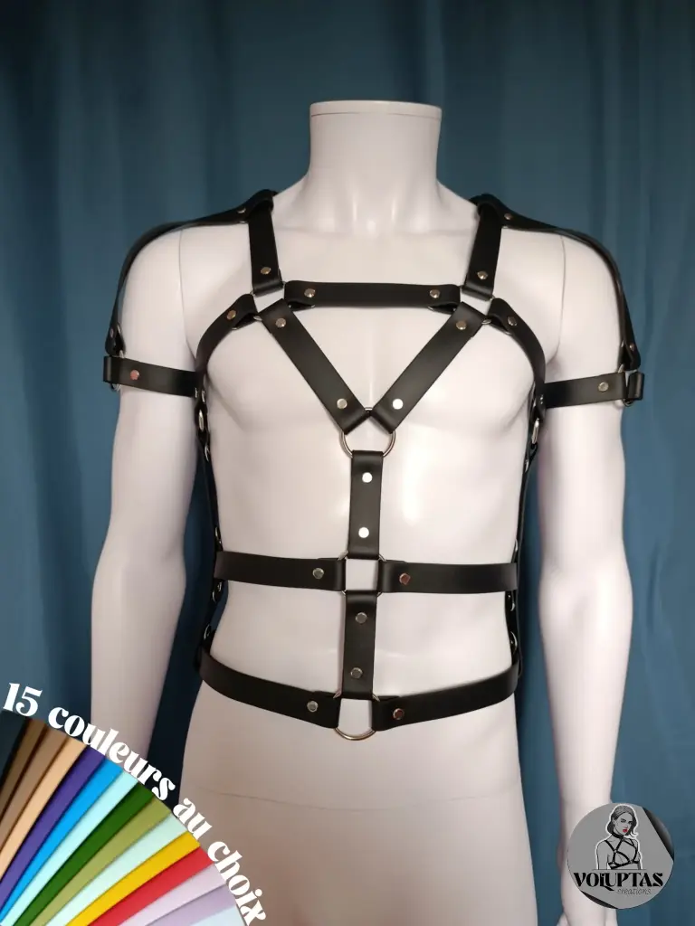 Harnais BDSM TUNICO — 2 étages + biceps 