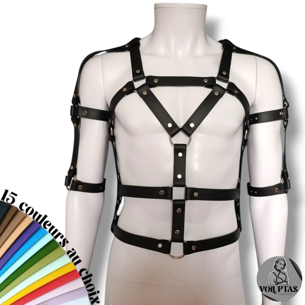 Harnais BDSM TUNICO — 2 étages + biceps & coudes