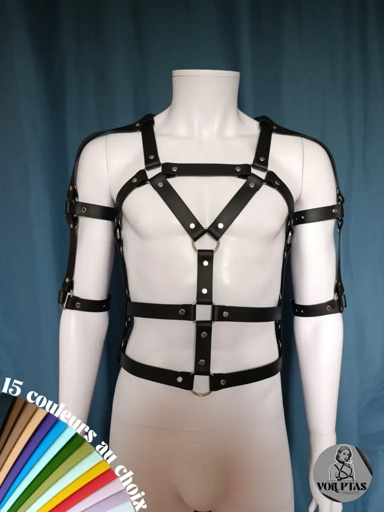 Harnais BDSM TUNICO — 2 étages + biceps & coudes