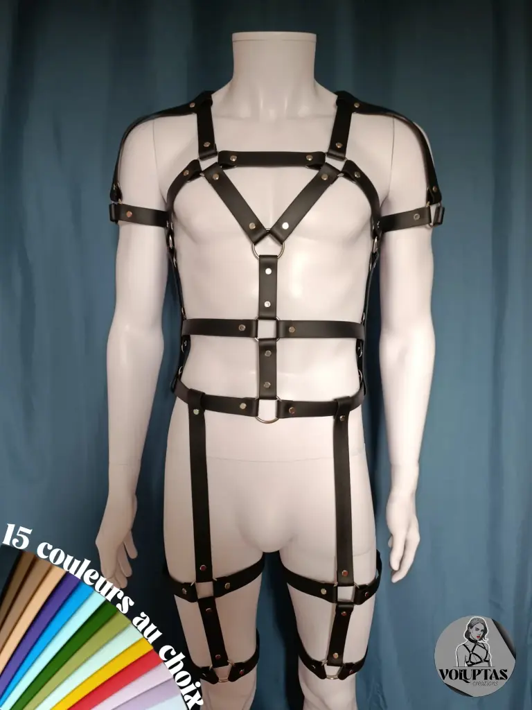 Harnais BDSM VIXENO — Complet + biceps