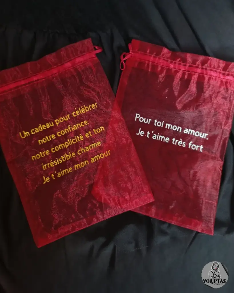 Pochon cadeau rouge personnalisable 15*20cm