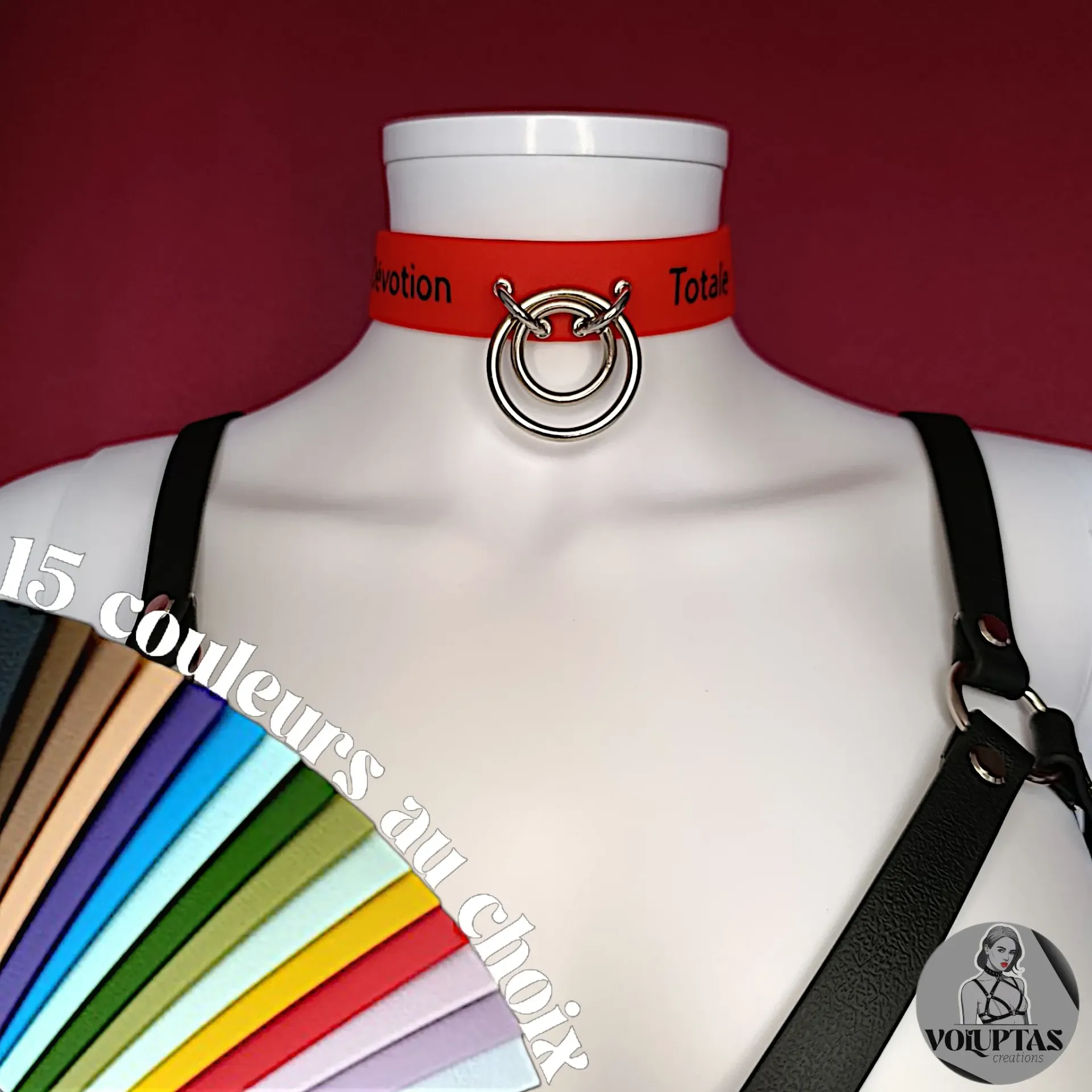 Collier TOTALIA en cuir vegan — 100% personnalisable