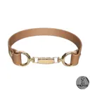 Collier ADORA en cuir vegan marron — Sur mesure avec texte personnalisable en option 