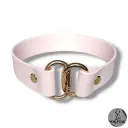 Collier NEXA en cuir vegan rose pastel — Sur mesure avec texte personnalisable en option