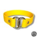 Collier NEXA en cuir vegan jaune tournesol — Sur mesure avec texte personnalisable en option