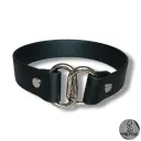 Collier NEXA en cuir vegan noir — Sur mesure avec texte personnalisable en option