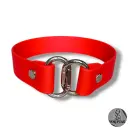 Collier NEXA en cuir vegan rouge — Sur mesure avec texte personnalisable en option