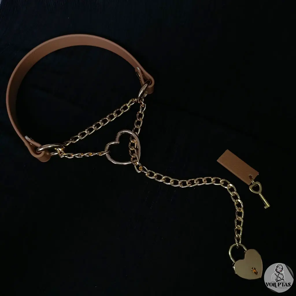 Collier martingale / étrangleur TENEXIA en cuir vegan marron — Sur mesure avec texte personnalisable en option - 16 ou 25mm de largeur