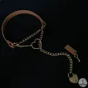 Collier martingale / étrangleur TENEXIA en cuir vegan marron — Sur mesure avec texte personnalisable en option - 16 ou 25mm de largeur
