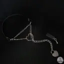 Collier étrangleur / martingale TENEXIA en cuir vegan noir — Sur mesure avec texte personnalisable en option - 16 ou 25mm de largeur