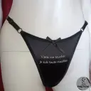 String noir avec texte à personnaliser ❤️