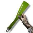 Slapper FERULA avec 5 bandes de cuir vegan militaire — Texte en option personnalisable (+couleur au choix)