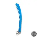 Slapper FERULA avec pics - 5 bandes de cuir vegan bleu — Texte en option personnalisable (+couleur au choix)