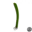 Slapper FERULA avec pics - 5 bandes de cuir vegan militaire — Texte en option personnalisable (+couleur au choix) 