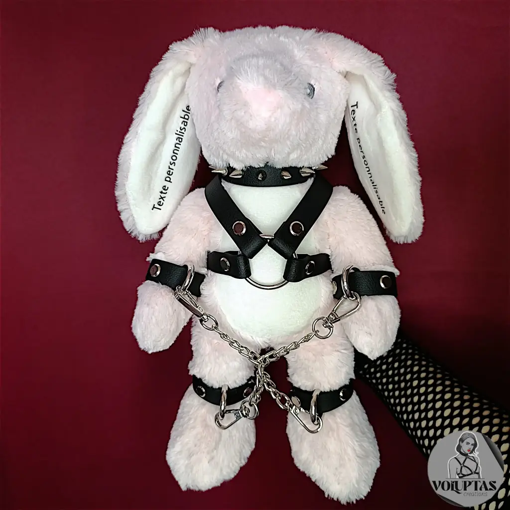 Peluche Lapin BDSM  — Textes en option personnalisables