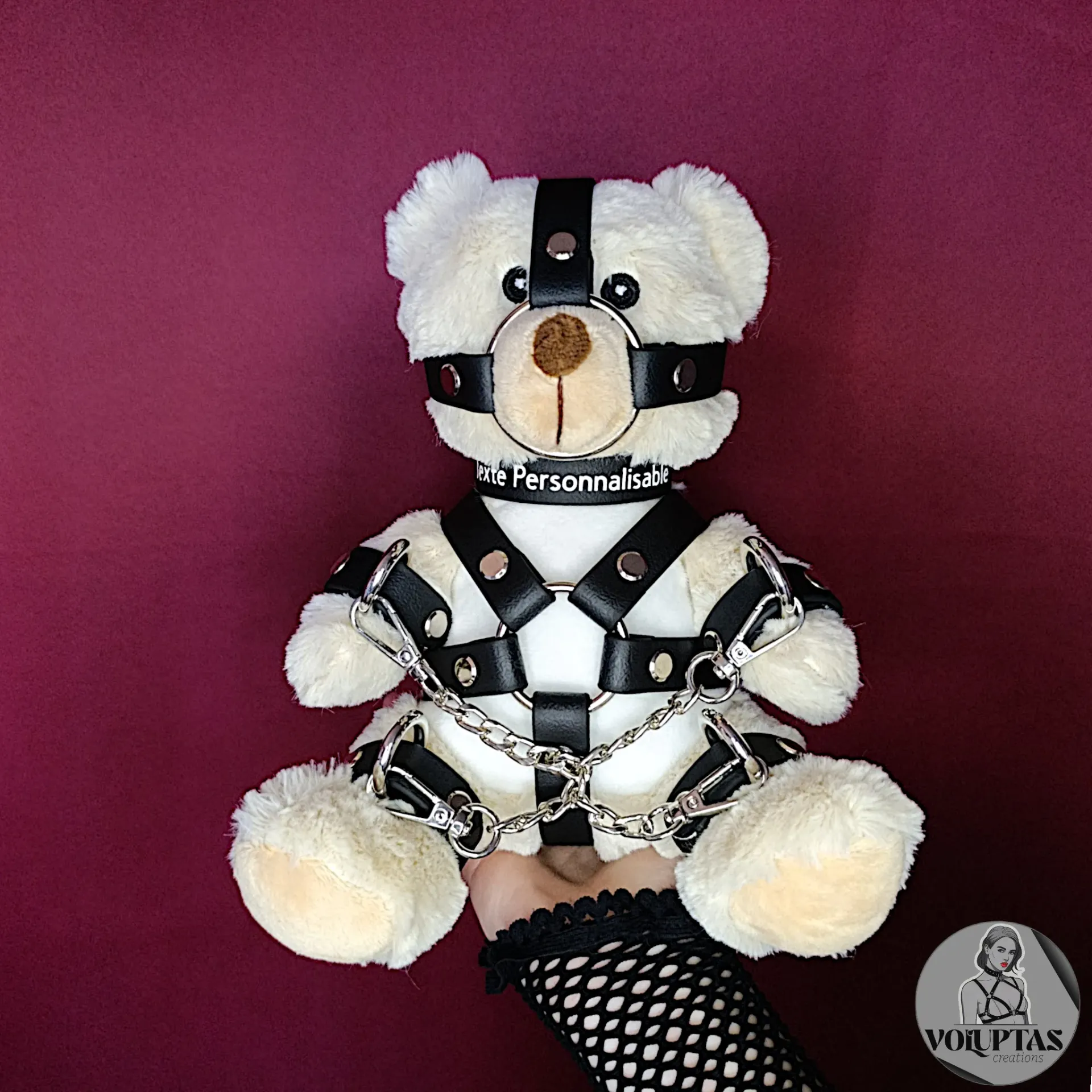 Peluche Ours BDSM — Texte en option personnalisable