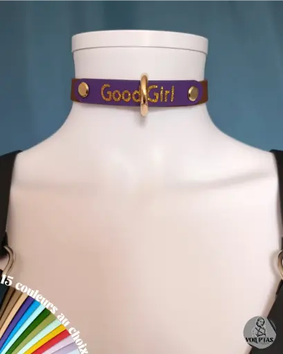 Collier BDSM SOLAEA — Personnalisable