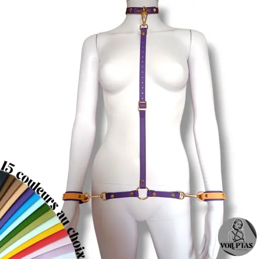 Attache BDSM TRES LIGATURA — Pour menottes & collier 
