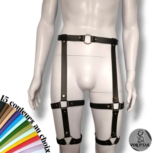 Jarretières BDSM MIRAVO — 2 étages : cuisses & genoux