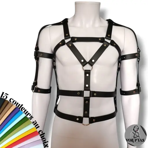 Harnais BDSM TUNICO — 2 étages + biceps & coudes