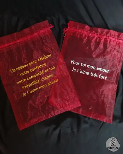 Pochon cadeau rouge personnalisable 15*20cm