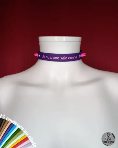 Collier BDSM Texte personnalisable — Personnalisable