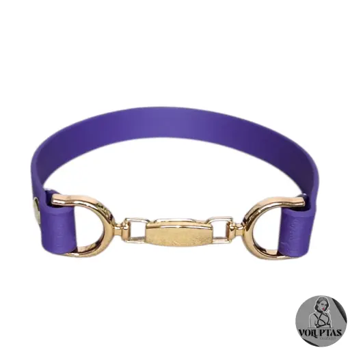 Collier ADORA en cuir vegan violet — Sur mesure avec texte personnalisable en option 