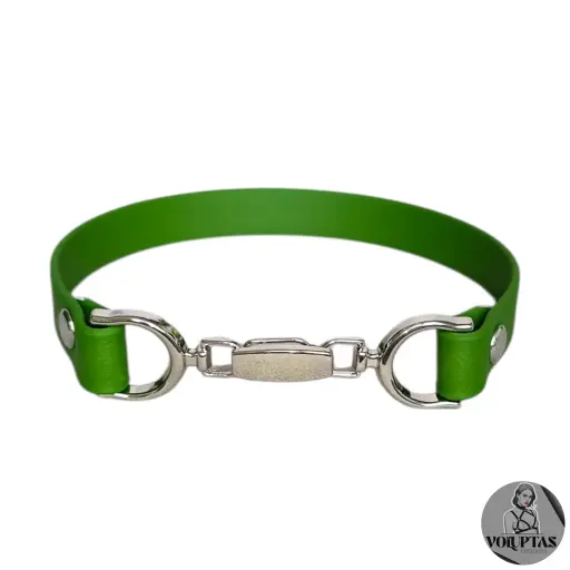 Collier ADORA en cuir vegan militaire — Sur mesure avec texte personnalisable en option
